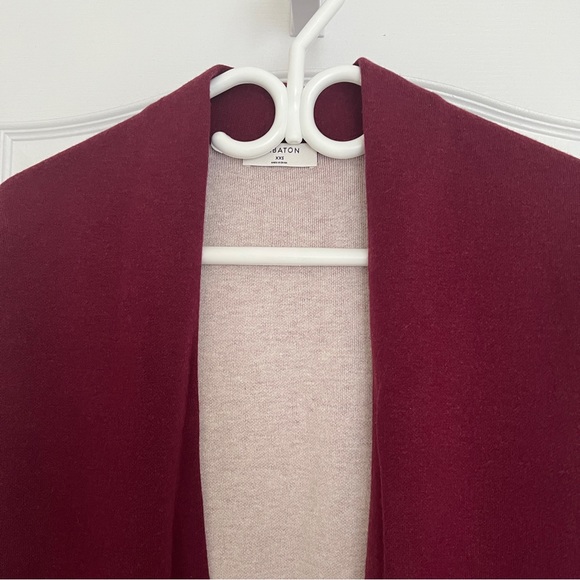 Aritzia Babaton Lance Cardigan Burgundy XXS - Picture 3 of 10